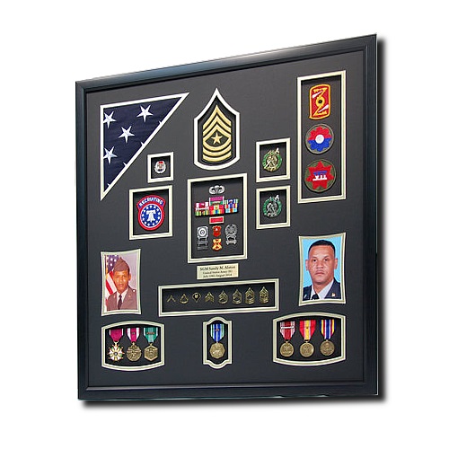 Army Recruiter Military Shadow Box Display Frame